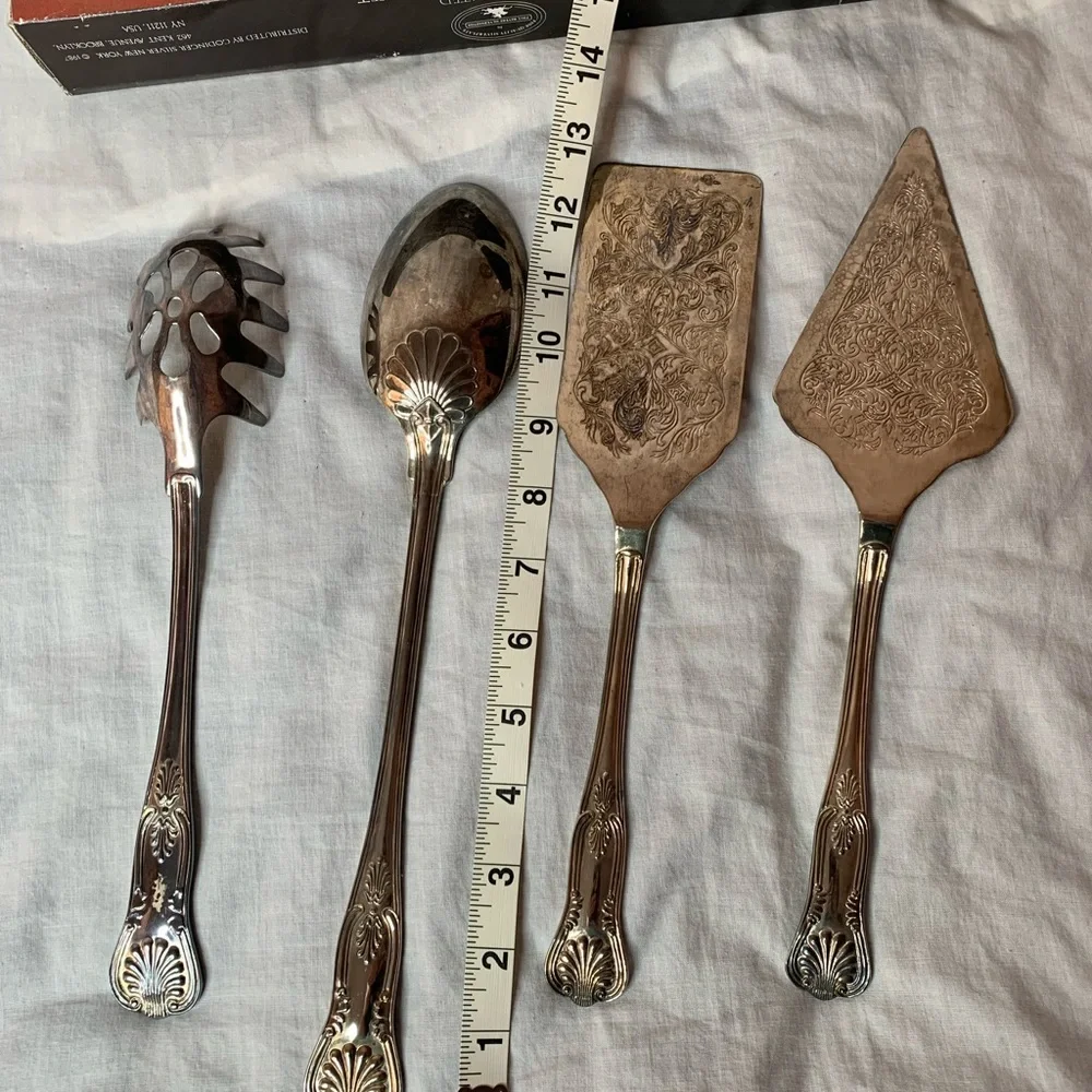 vintage 1987 Godinger silver plated 4 pieces-hostess serving set Paul Revere
